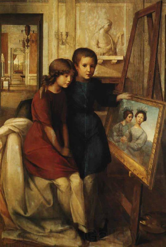 Wojciech Stattler Portrait of Alfred and Adam Potocki France oil painting art
